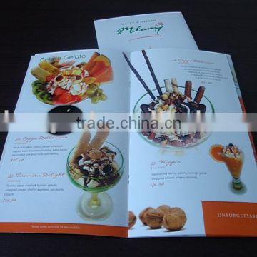 2012 brochure for Ice cream shop