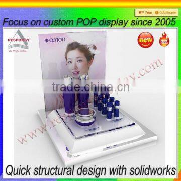 high quality brand acrylic cosmetic sets display unit stand