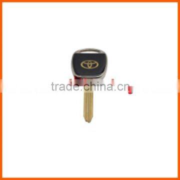 Metal case key blank case shell for Toyota transponder key case shell with Logo and Red chip groove