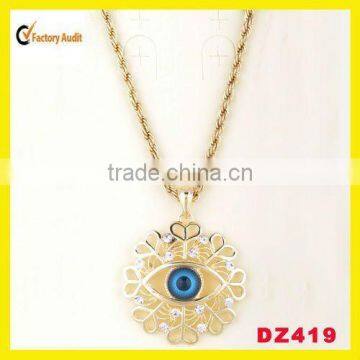 18k gold plated handmade evil eye jewelry pendant necklace