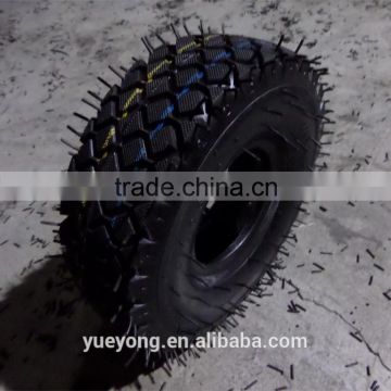 Good quality 4.10/3.50-4 pneumatic rubber wheels, 10 inch tire,hand trolley wheel