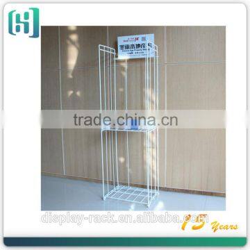 free standing shop metal wire foldable magazine rack book stand newspaper display rack HSX-S0175