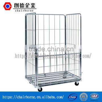 Casters move smoothly without mark on the ground two Swing Doors Security metal wheel trolley