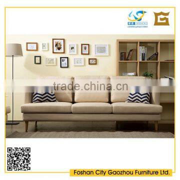 2016 Modern Ergonomic Living Room Furniture Scandinavian Wooden Fabric Sectional Sofa 1+2+3