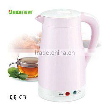 Wholesale distributor double layer stainless steel electric kettle safety auto-off function