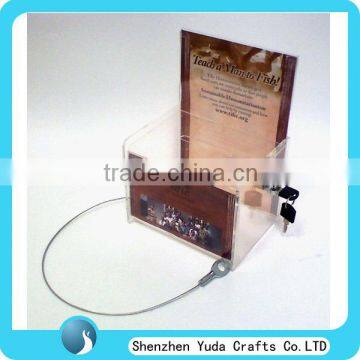 Decorative Donation Box With Lock Acrylic Donation Charity Coin Box