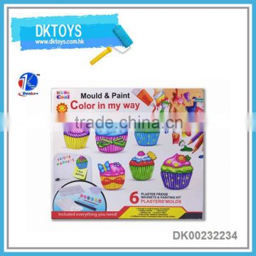 Denko Toys-Creative Craft Toy Fridge Magnet Cup Cake DIY Plaster Paint Toy