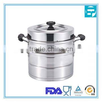 2 layers stainless steel steamer cooking pot