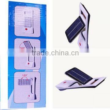 2014 new product solar rechargeable led emergency light