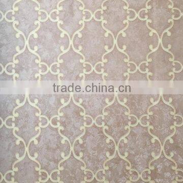 deep embossed home decor vinly wallpaper with damask image