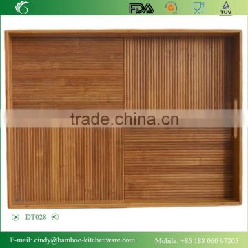 DT027 Stripe/Woven Grain Wood/Wooden US Serving Tray