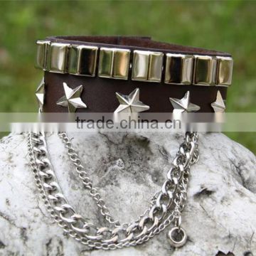 Boshiho new fashion leather bracelet jewelry