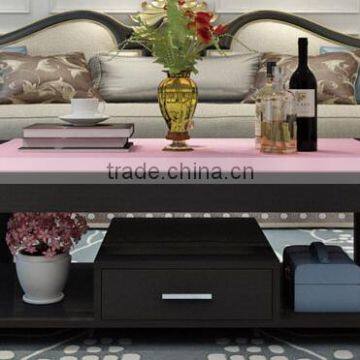 Wooden Particle Board Coffee Table With 8mm Tempered Glass photo-2