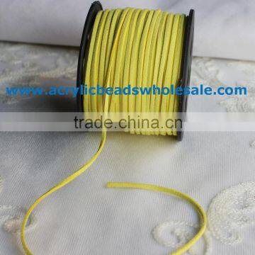 90Meters/ Roll Factory price Yellow Color Faux Suede Lace Cord For Jewerly Making