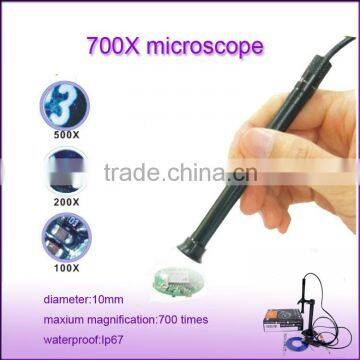mini Protable 3.0M Pixel waterproof electric Microscope 700x USB microscope digital eyepiece camera