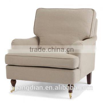 custom made hotel bedroom furniture white armchair lounge chair with copper caster