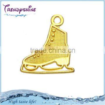 Eco-friendly Online Wholesale 18K Gold Plated Ice-Skating Shoe Charms