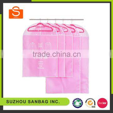 high grade pink garment non woven bag for suit and dress