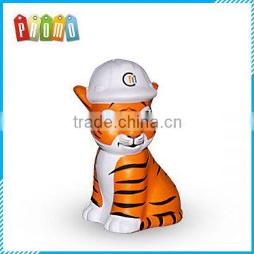 Cartoon Tiger PU Stress Ball Customized Shape PU Stress Reliever