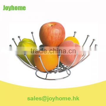 mesh shape iron chrome fruit basket