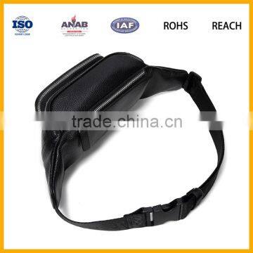 Elegant Design Favorable Price Black PU Material Unisex Cycling Waist Bag With Small Pocket photo-4