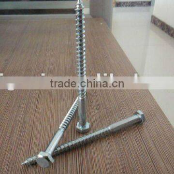 DIN571 Hexagonal wooden screw zinc plated