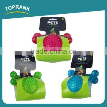 New design dog chew toys pet products sets PVC thorn ball and bone