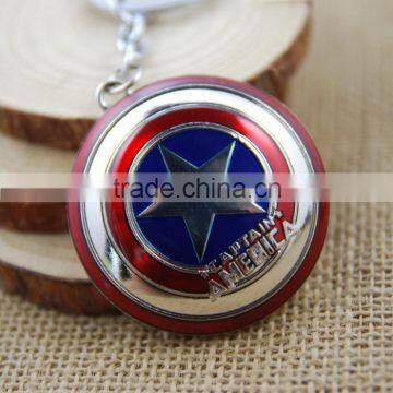 New Captain America keychain round shield keychain custom metal keychain