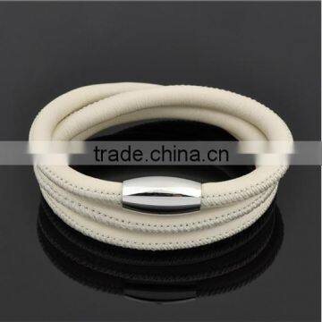 2016 Hot Jewelry Leather Fishnet Tube Bracelet