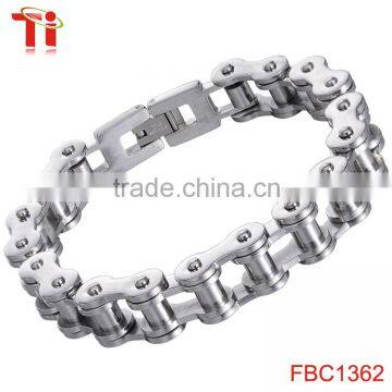 Good Quality Bicycle Link Chain Stainless Steel Mens Hand Biker Bracelet Jewelry photo-2