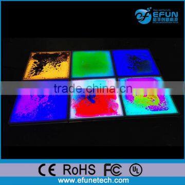 decorative liquid dance flooring,portable colorful sensitive liquid led floor