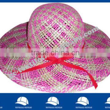 red straw weaving hat