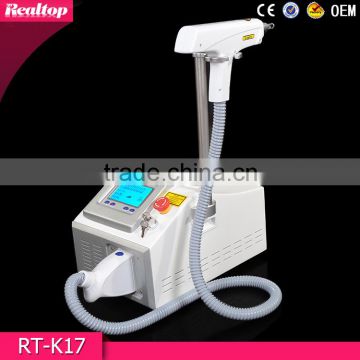 Newest product!Q switch nd yag laser tattoo removal machine yag laser tattoo removal machine with 1064nm&532nm&black doll