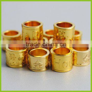 2015 Hot sale in Europe unique desgin golden-plated pigeon leg rings