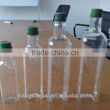 clear 125ml/250ml/500ml/750ml/1000ml oil plastic bottle