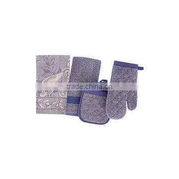 Wholesale Oven Glove Kitchen Towel and Potholder 3pcs Printing Kitchen Set photo-3