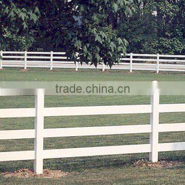 PVC Post and rail fence