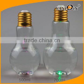 Big Mouth 500ml 700ml Colorful LED The Light Bulb Shape Cup for Juice photo-3
