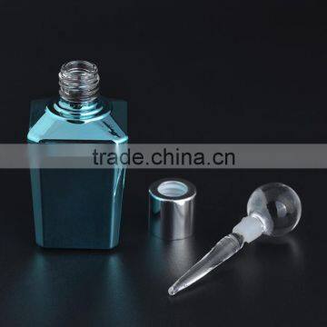 Unique Shaped 15ml Essential Oil Bottles Empty UV Colored Refillable Perfume Glass Bottles With Glass Stick Stopper photo-6