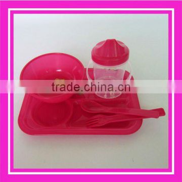 5pcs disposable dinnerware plastic picnic set