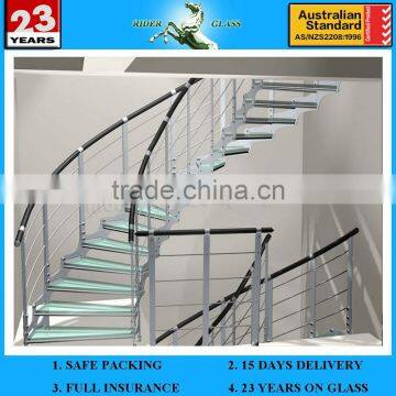 3-19mm Tempered Glass Staircase for Sale