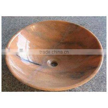 Chinese Sunset red mable wash basin