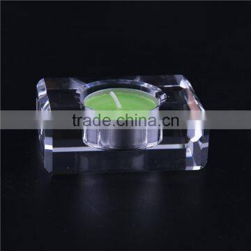 Factory Supplier Newest Transparent Rectangular Crystal Tealight Candle Holder photo-2