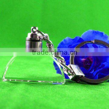 crystal keychain blank with led light