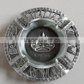 antique metal souvenir ashtray