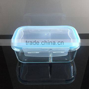 1L Hi-borosilicate Square Glass School Bento Lunch Box Leakproof photo-2