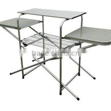 Outdoor Folding Aluminium Camping Table with wind shied version L91502