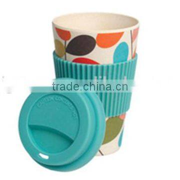 Bamboo Fiber Cup Wholesale With Silicone Lid + Holder photo-4