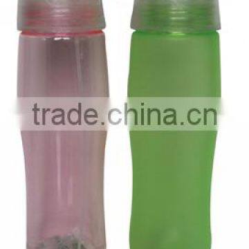 High quality 750ml plastic water spray drink bottle with straw