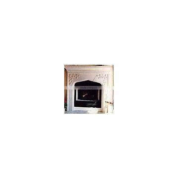 Travertine Carved Fireplace